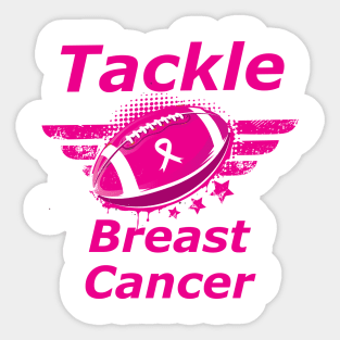 Football Breast Cancer Awareness Support Sticker